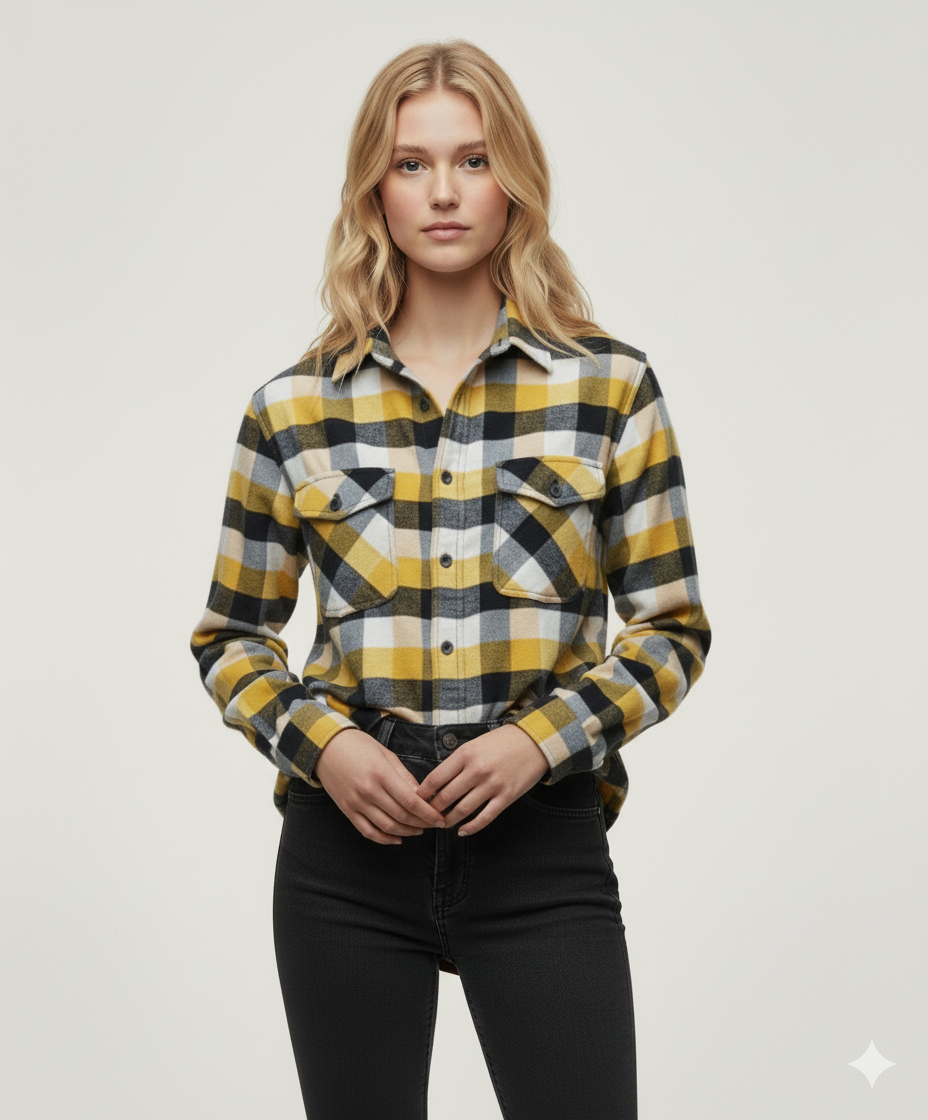 Men's Flannel Long Sleeve Buffalo Plaid Shirt