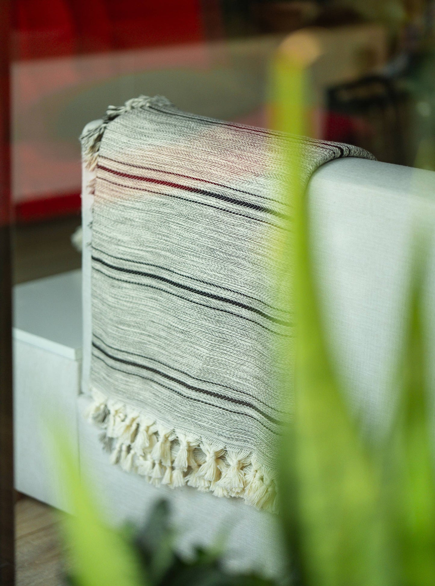 Black Striped Cream Throw blanket & Bedspread