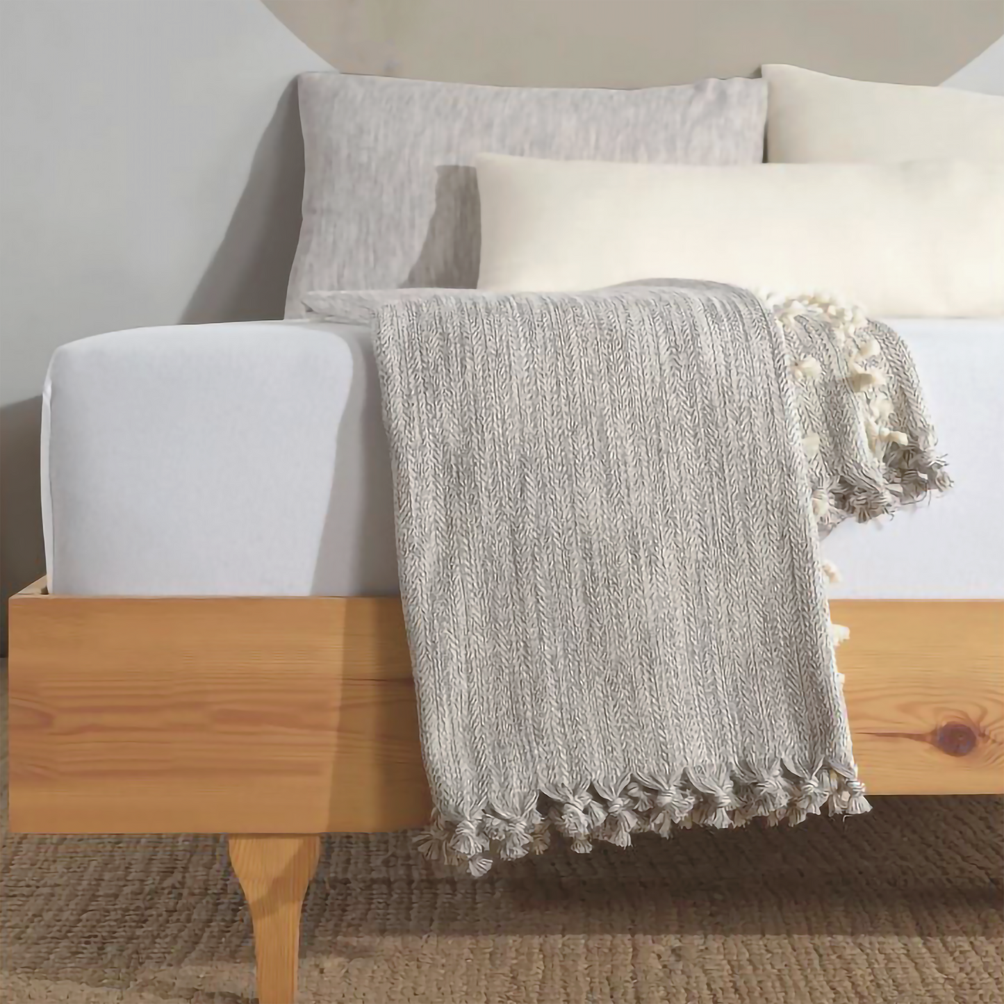 Black Striped Cream Throw blanket & Bedspread