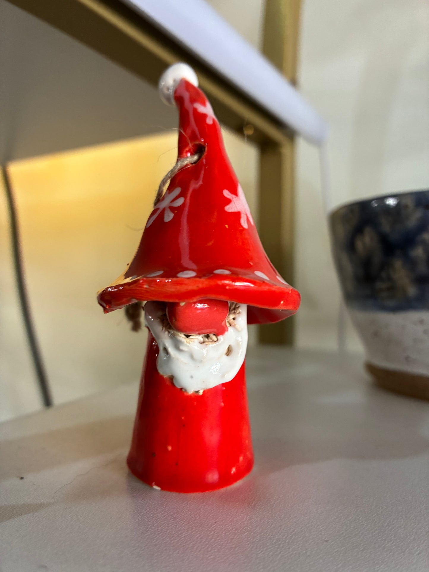 Hand-made ceramic gnome ornaments