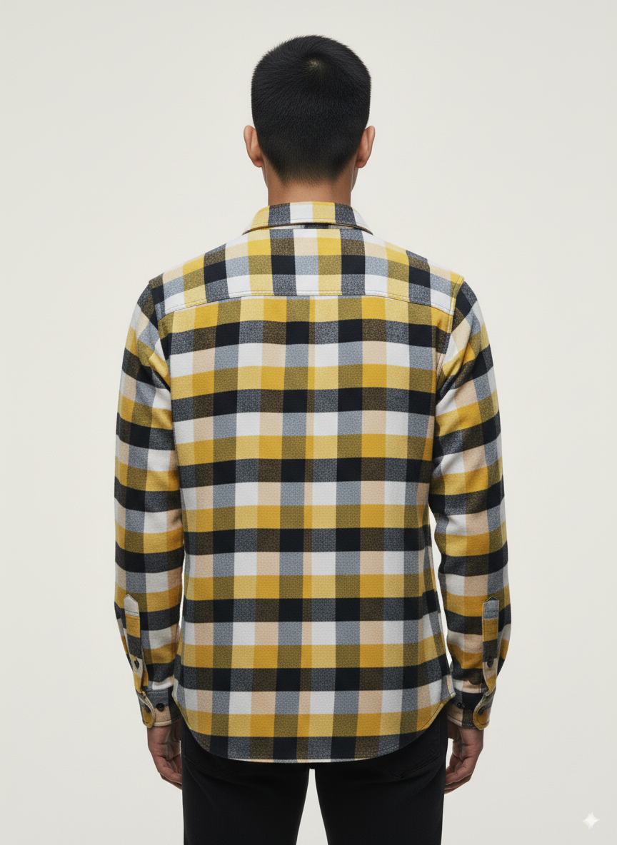 Men's Flannel Long Sleeve Buffalo Plaid Shirt