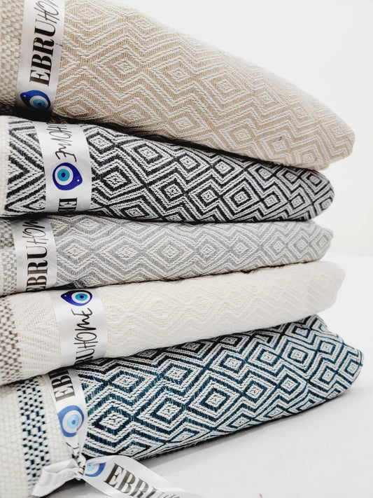 100% PREMIUM TURKISH COTTON THROW BLANKETS