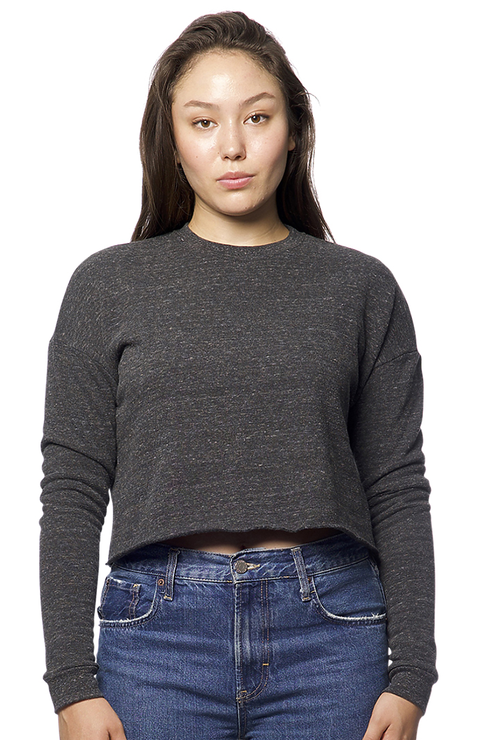 Women's eco Triblend Fleece Crop