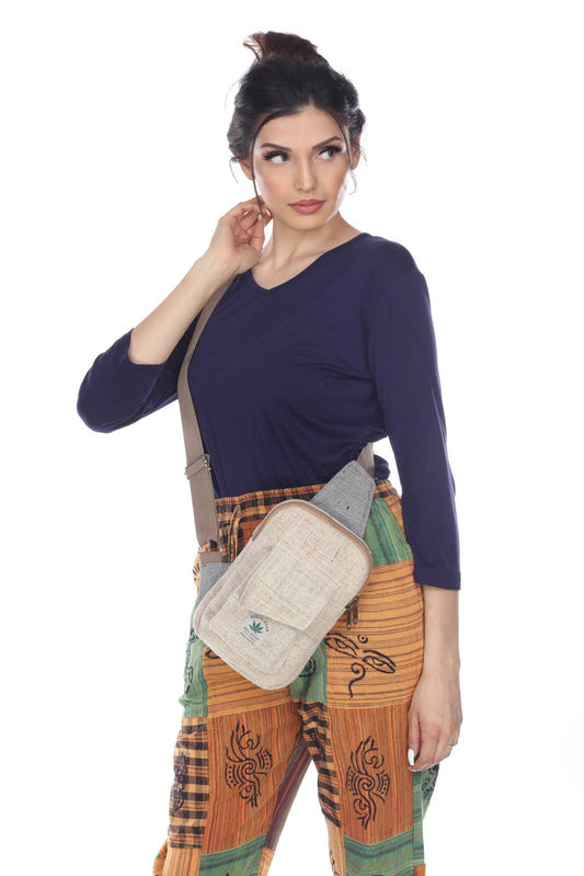Hemp Cross Body Backpack  SS323