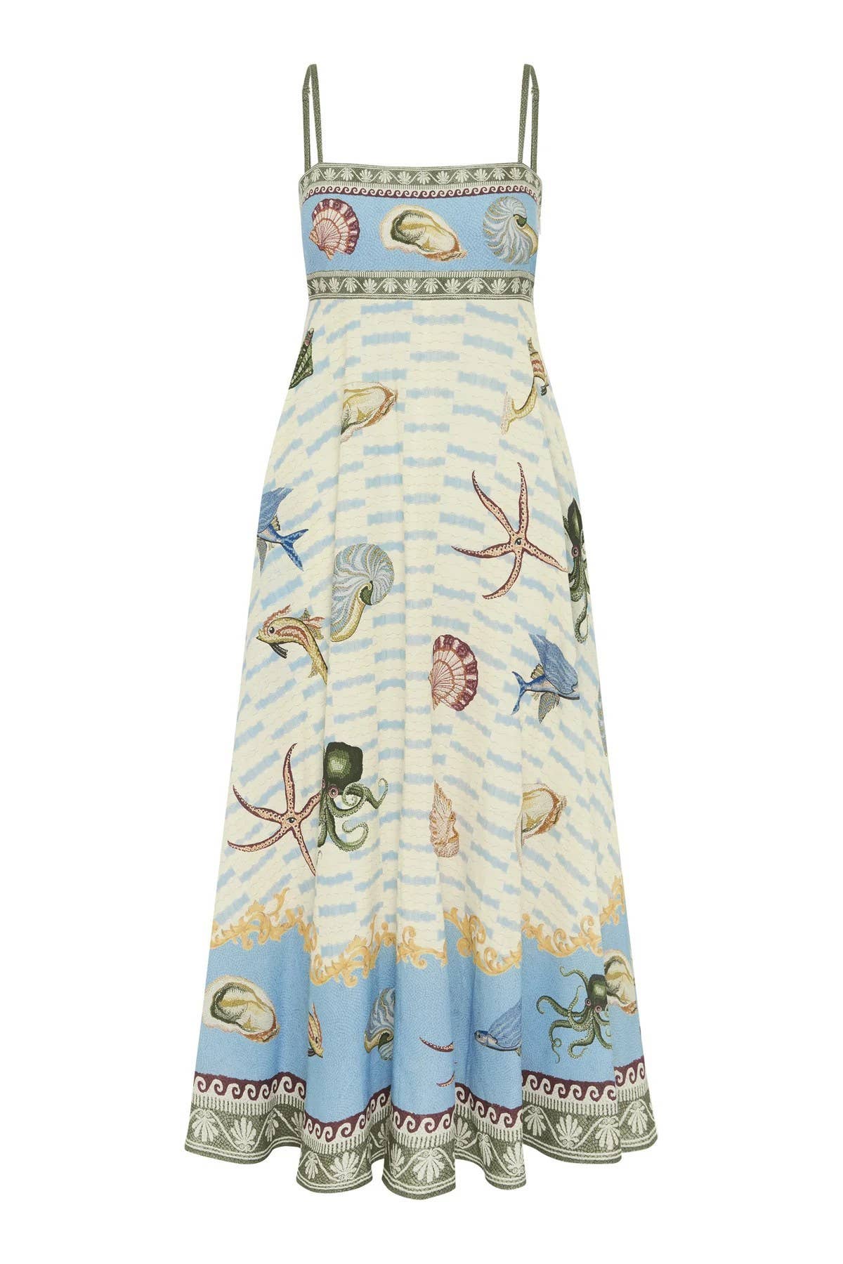 Linen Graffiti Print Swing Dress