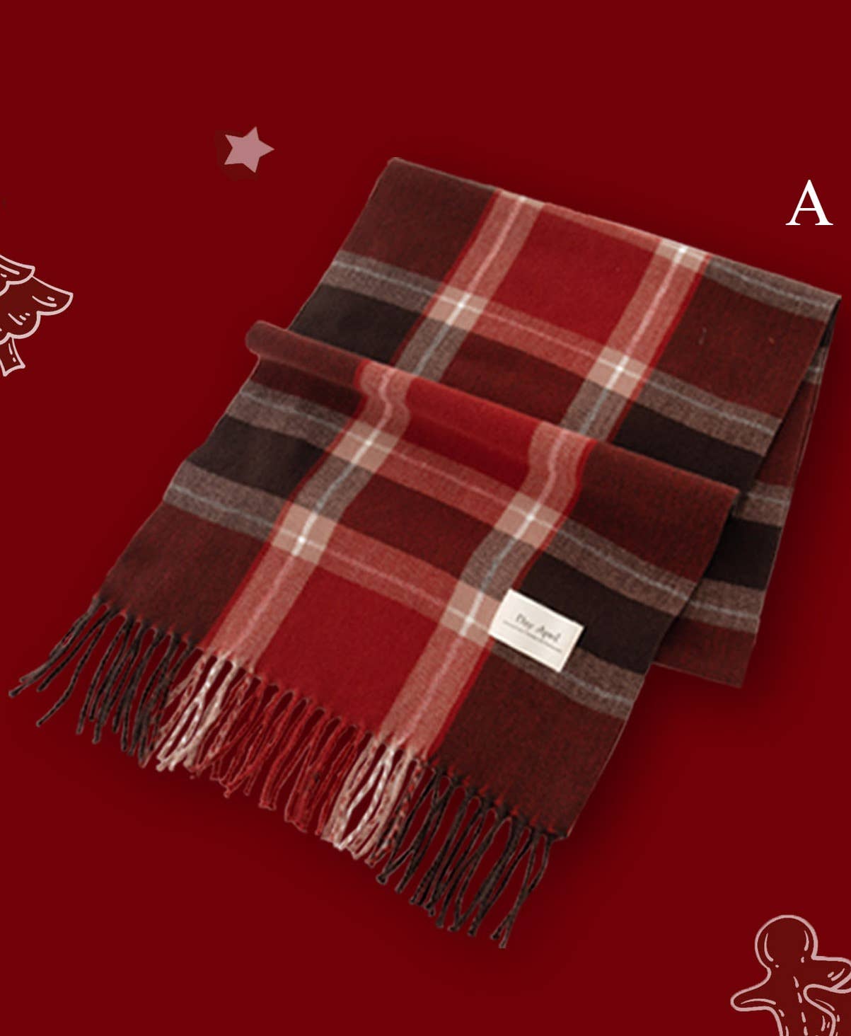 Ladies Merry Christmas Plaid Daily Scarf SKAS4198