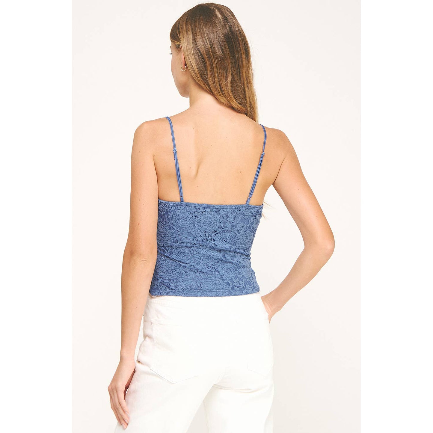 ROMANTIC WHISPERS LACE STRAP SCALLOP CORSET TOP