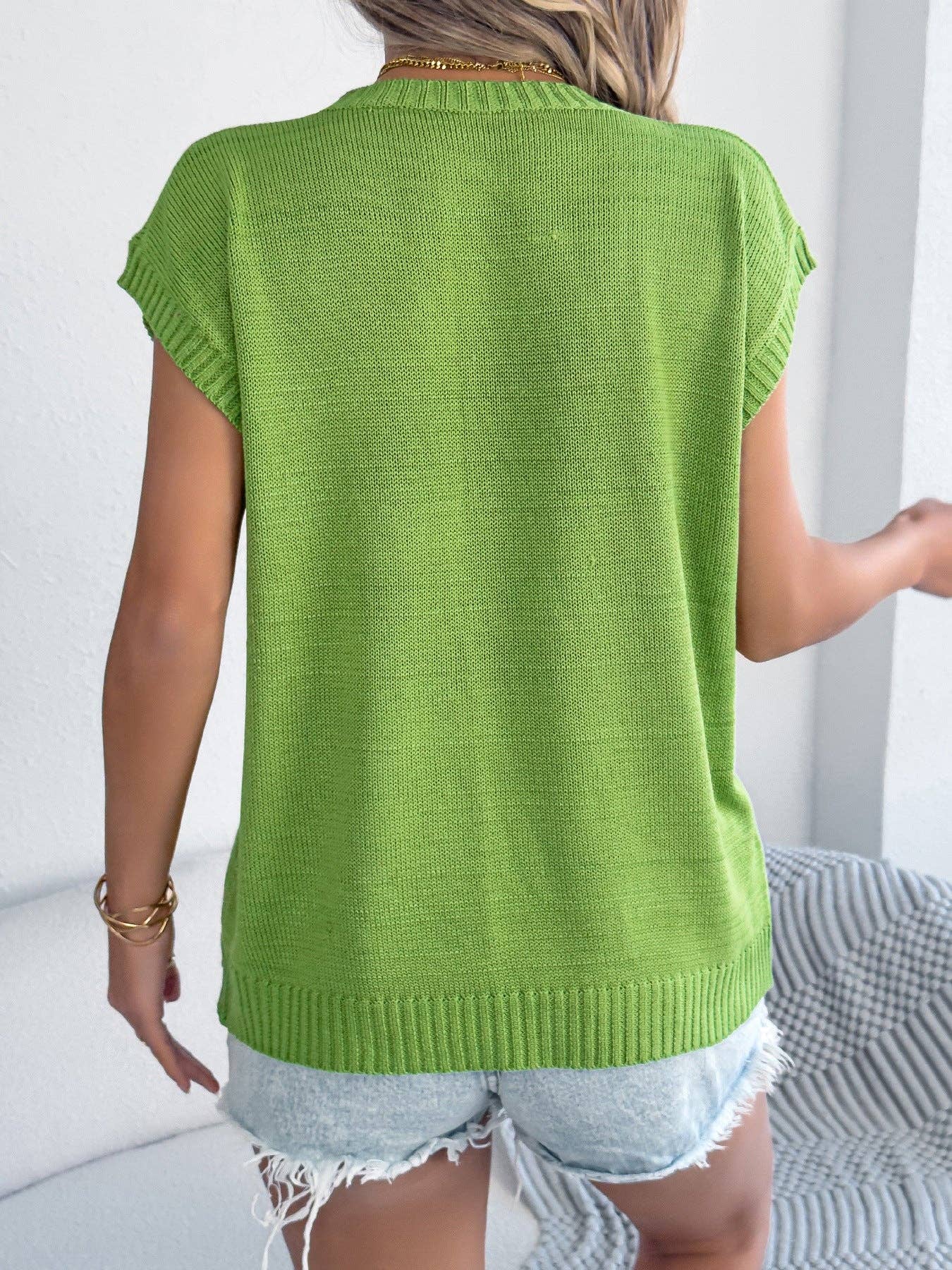 Floral Batwing Sleeve Knit Top Casual Oversized Sweater