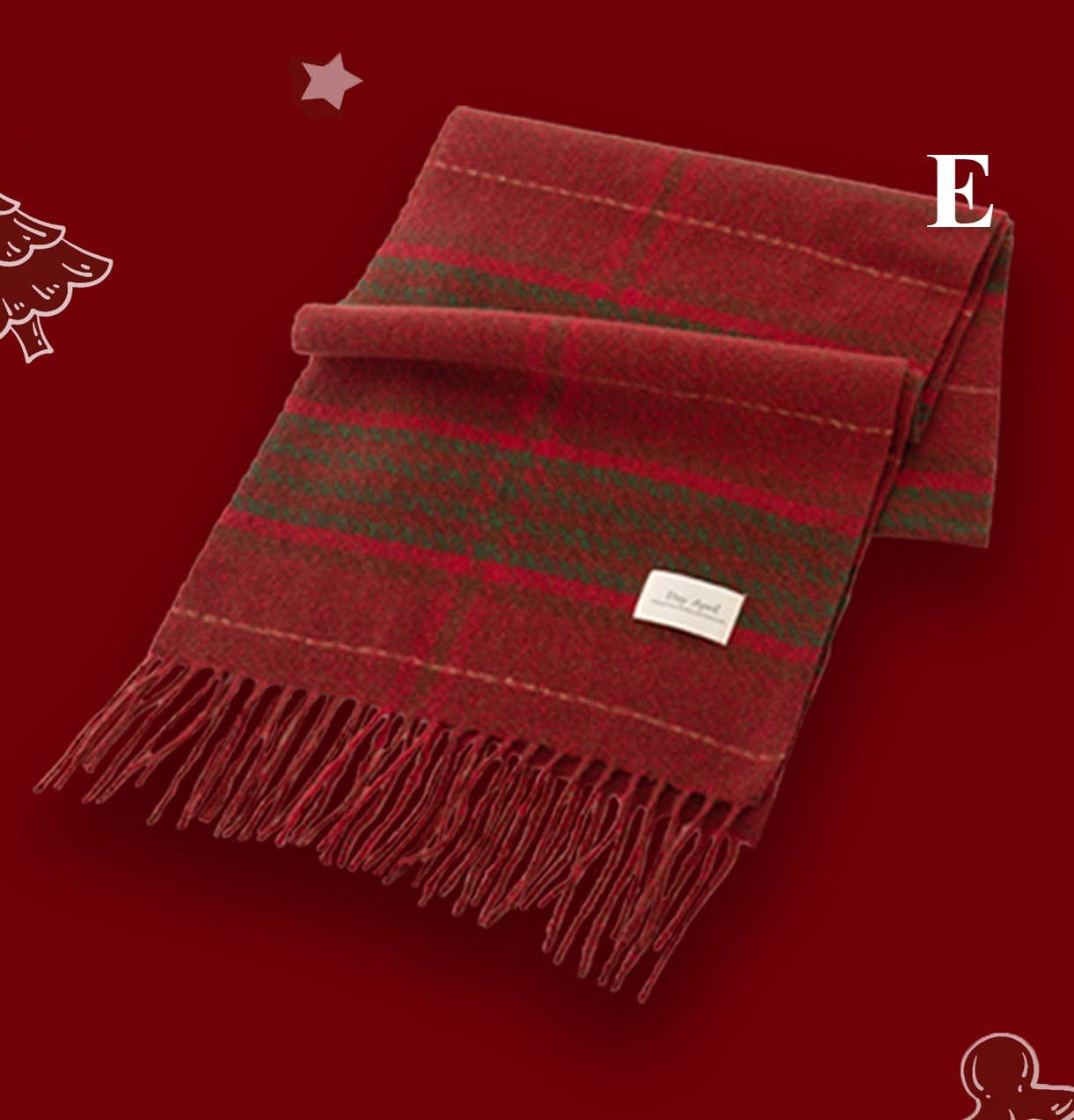 Ladies Merry Christmas Plaid Daily Scarf SKAS4198