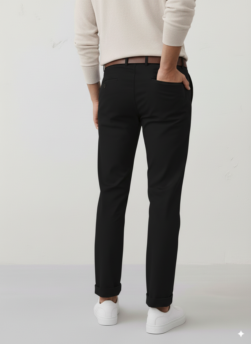 Hawks Bay New Chino Stretch Twill Pants (BLACK)