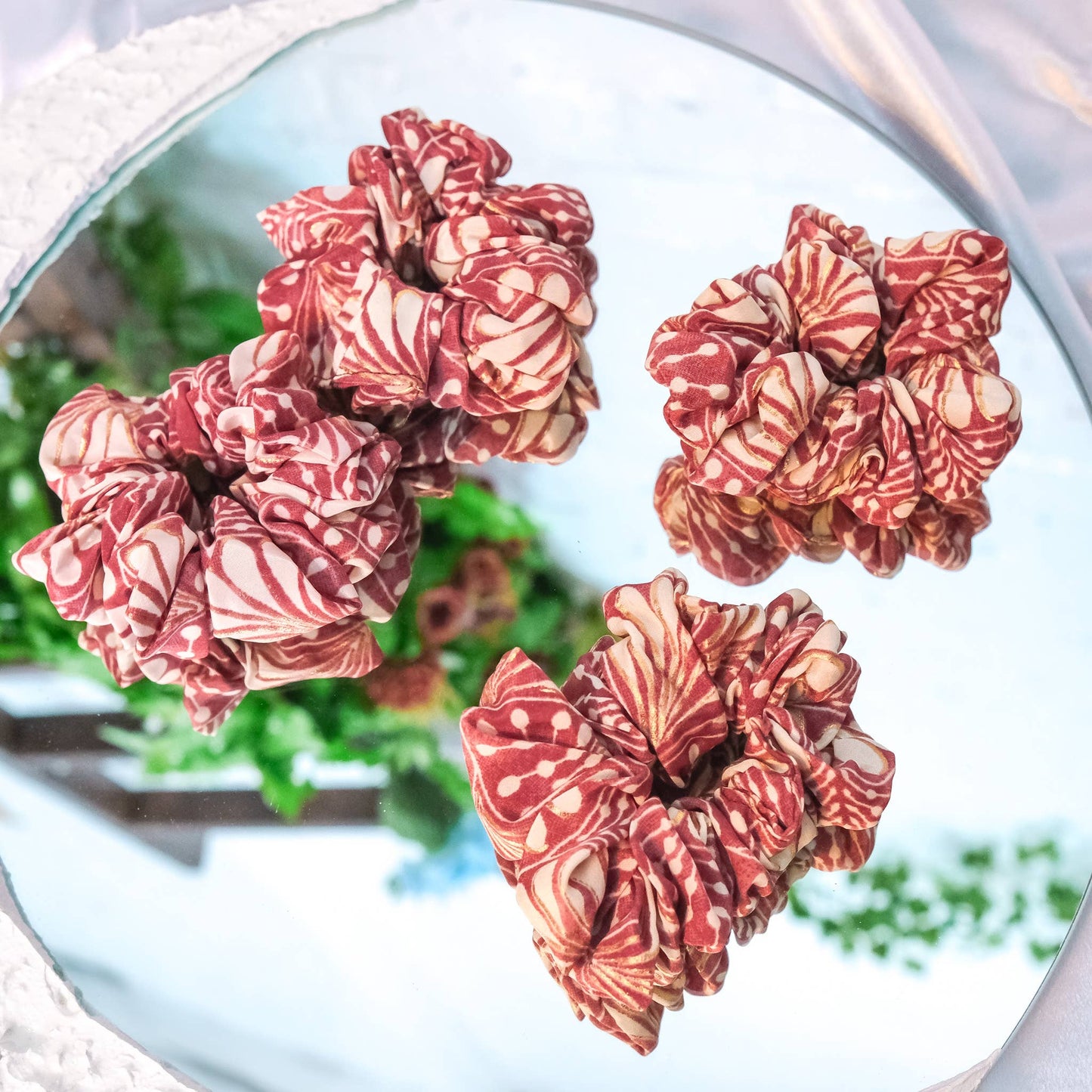 Handmade Boho Floral Hair Scrunchies