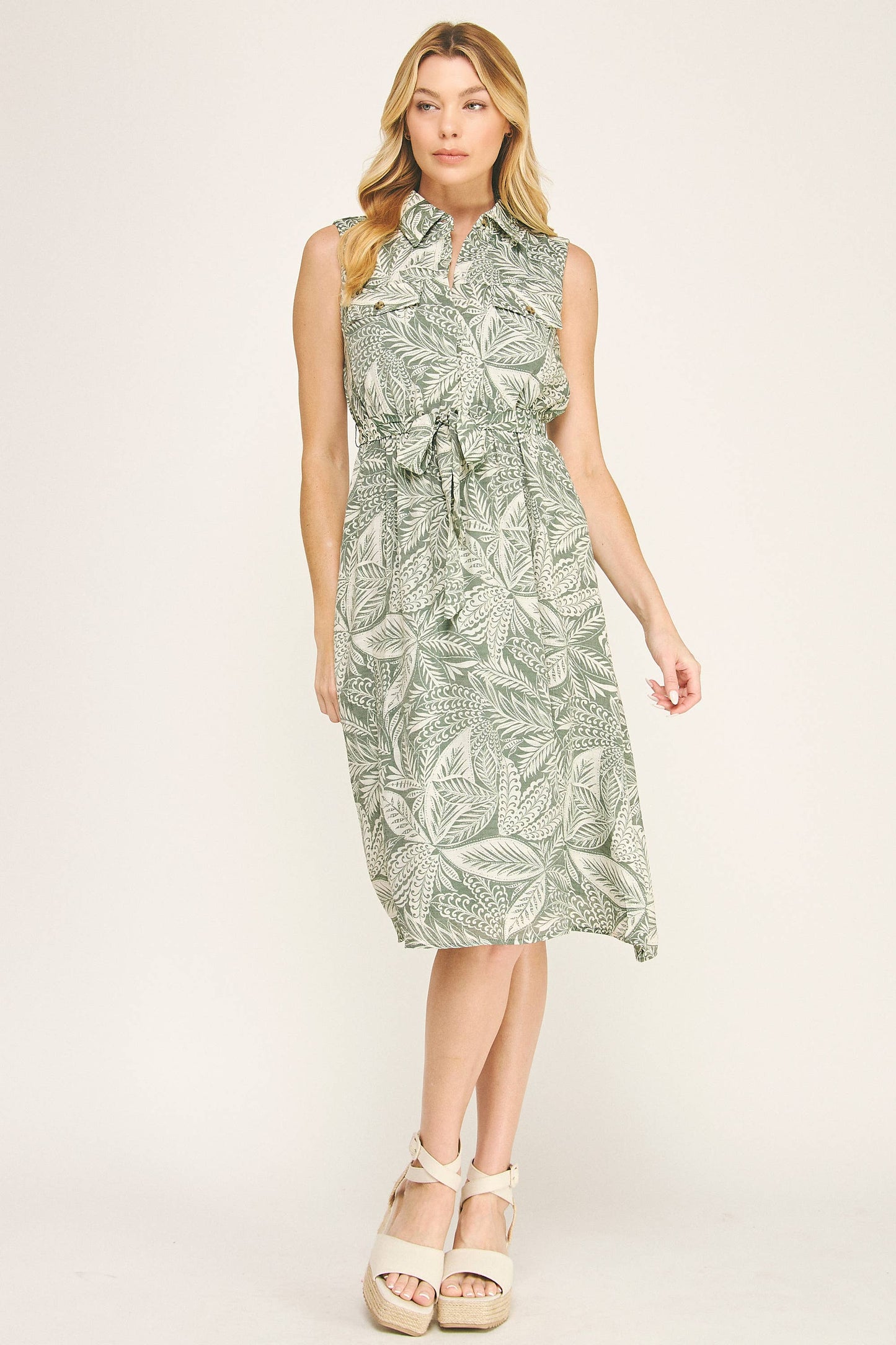 SOFT PAPAYA FLORAL GAUZE DRESS