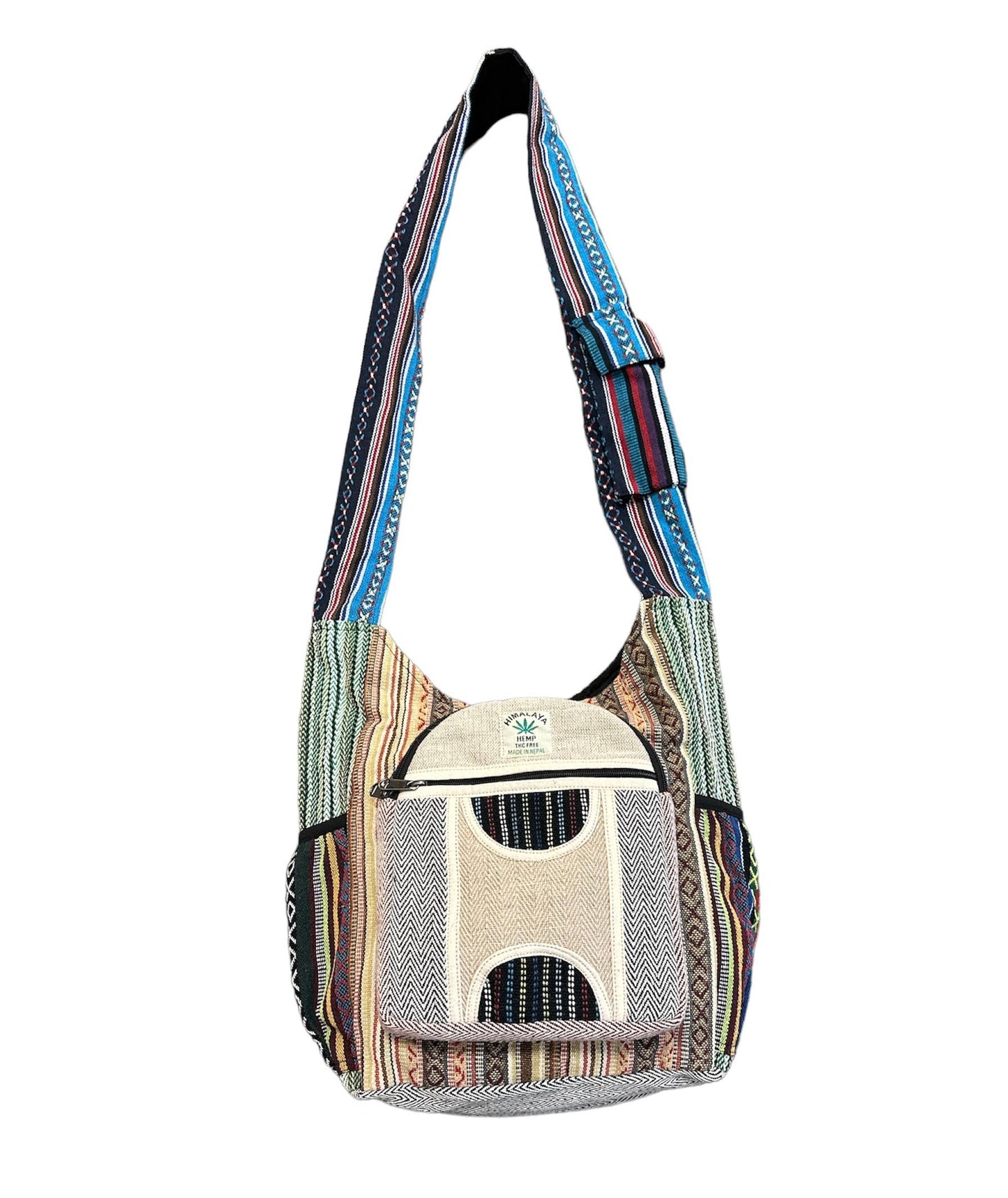 Cotton Patchwork Side Pocket Sling Bag FB192