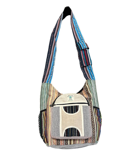 Cotton Patchwork Side Pocket Sling Bag FB192