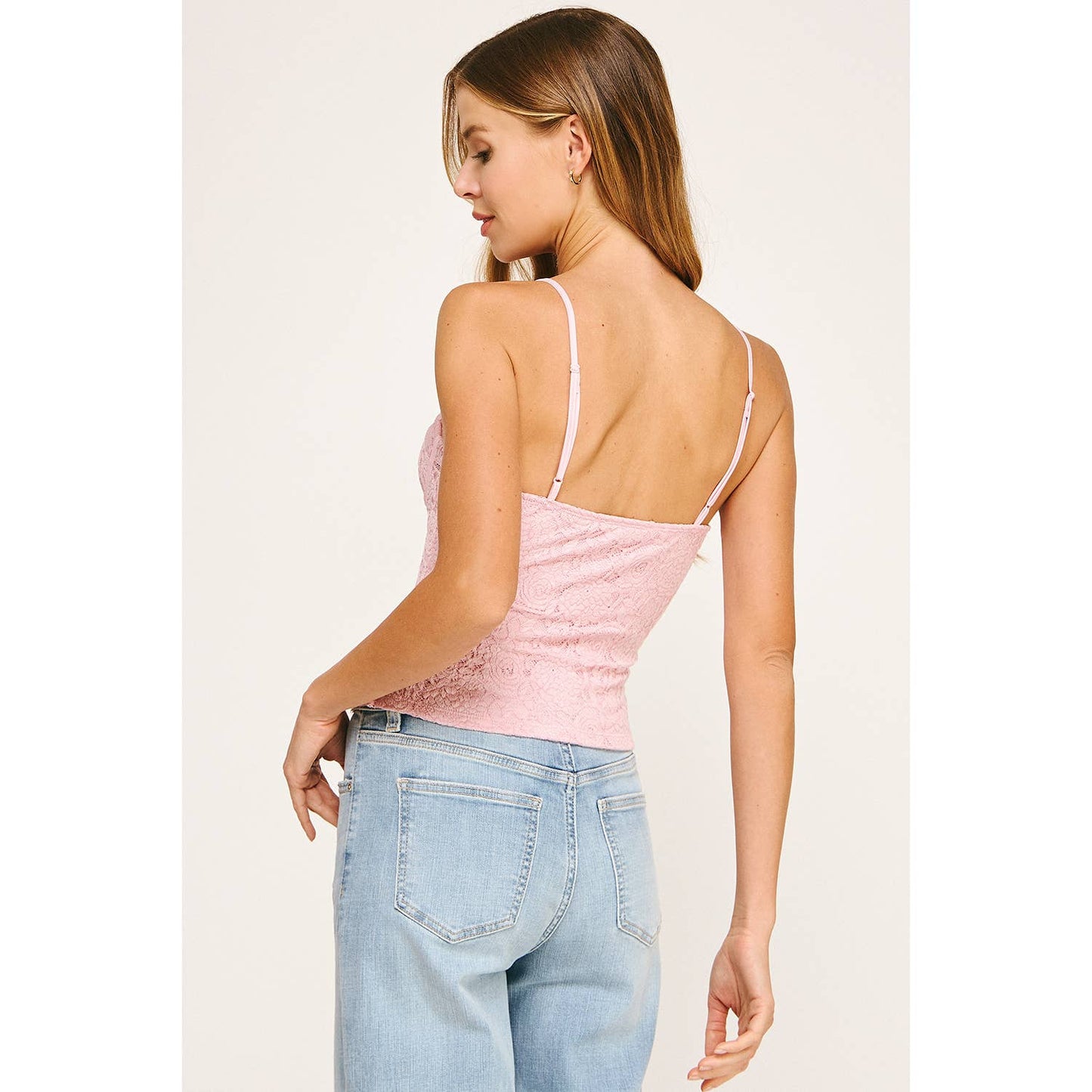ROMANTIC WHISPERS LACE STRAP SCALLOP CORSET TOP