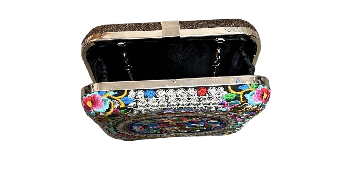 Vintage Tribe Full Embroidered Square Ladies Hand bag