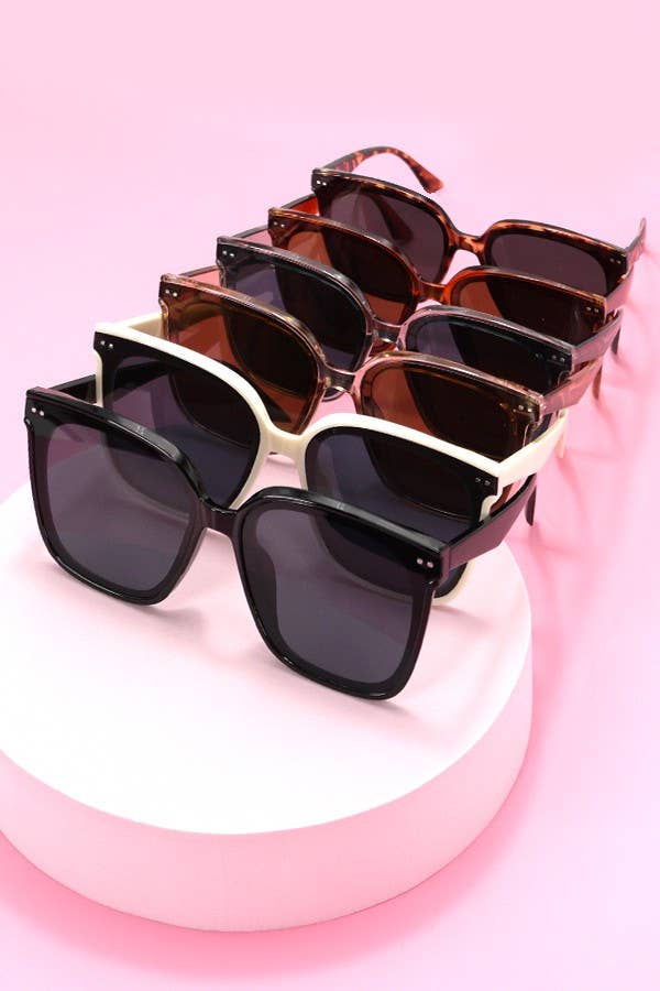 ACETATE SQUARE CATEYE SUNGLASSES SET | 40SG813-12 Pack