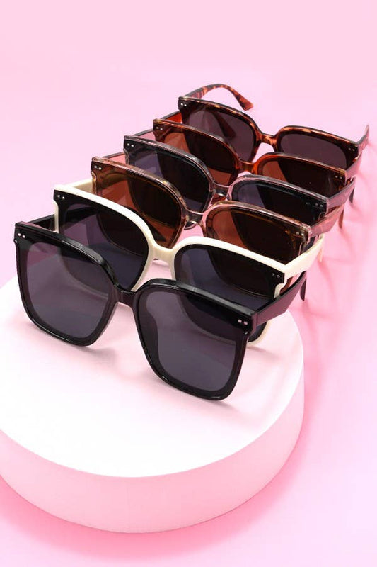 ACETATE SQUARE CATEYE SUNGLASSES SET | 40SG813-12 Pack