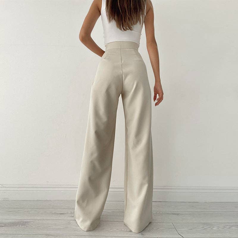 Solid High Waist Loose Sports Women Daily Pants CC21172PF